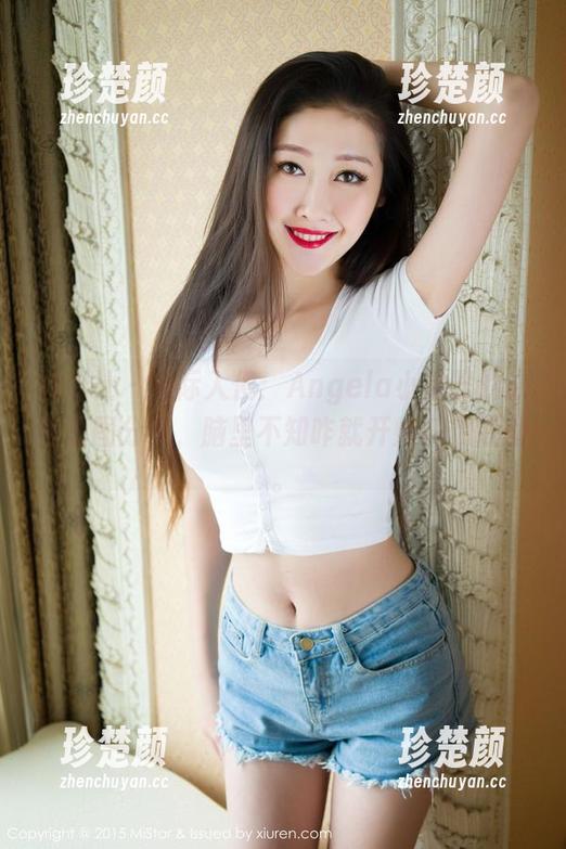 魅妍社 - 星际入侵：Angela小热巴的泳池原图分享，脑里不知咋就开始浮想联翩。